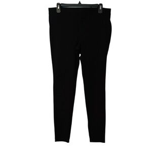 HUE Classic Black Leggings Two Back Pockets NWOT Soft Comfortable Stretch Large